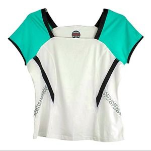 Women’s Bolle Sea Breeze Cap Sleeve Square Neck Top, White, Black, Green, Large